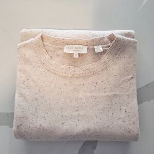 Ted Baker: Cream and Pink Speckled Knit: Size 2